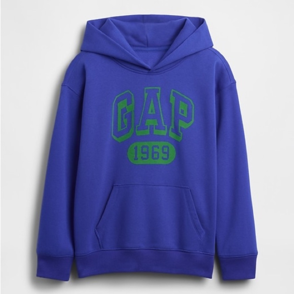 GAP Kids Royal Blue Hoodie with Green Logo